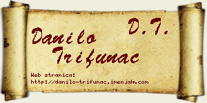 Danilo Trifunac vizit kartica